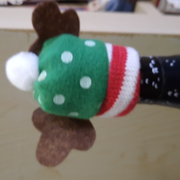 REINDEER WINE BOTTLE OUTFIT SHIRT ANTLERS CHRISTMAS DECORATION - Picture 6 of 6